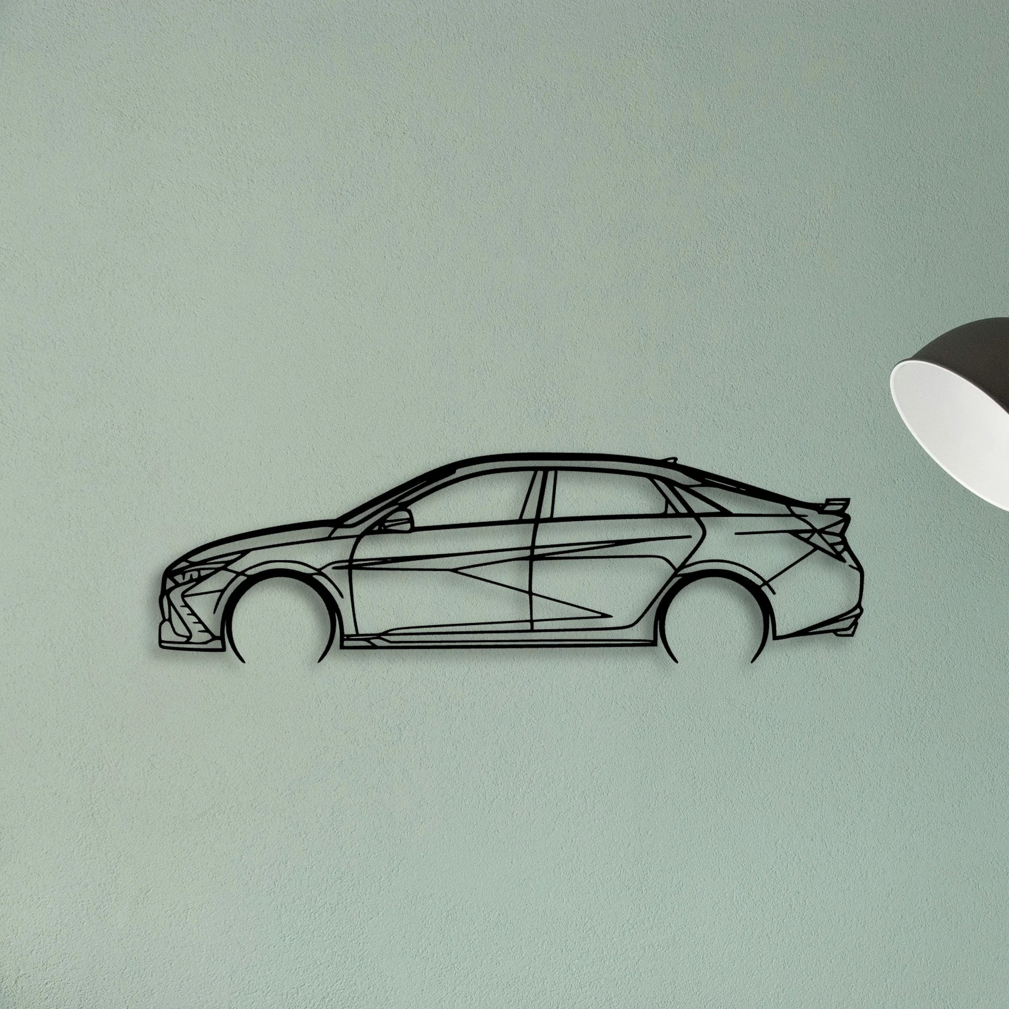 Elantra N 2022 Classic Silhouette Metal Wall Art - Tinvibe