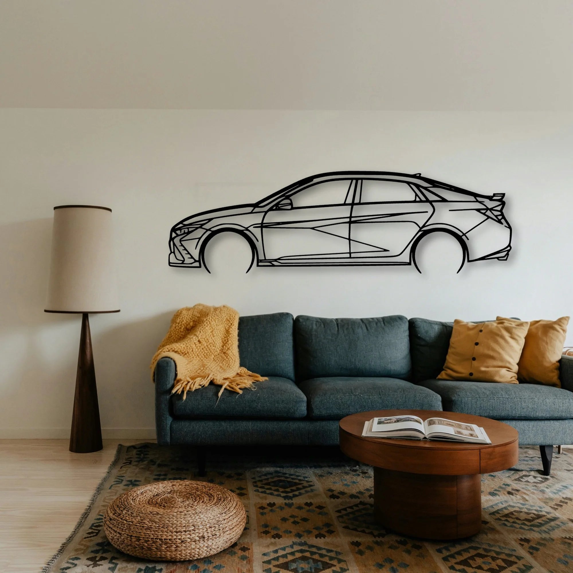 Elantra N 2022 Classic Silhouette Metal Wall Art - Tinvibe
