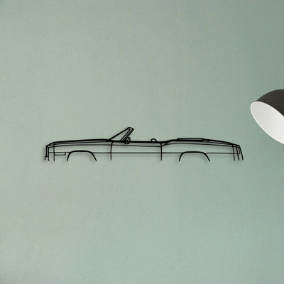 Eldo Convertible 1975 Classic Silhouette Metal Wall Art - Tinvibe