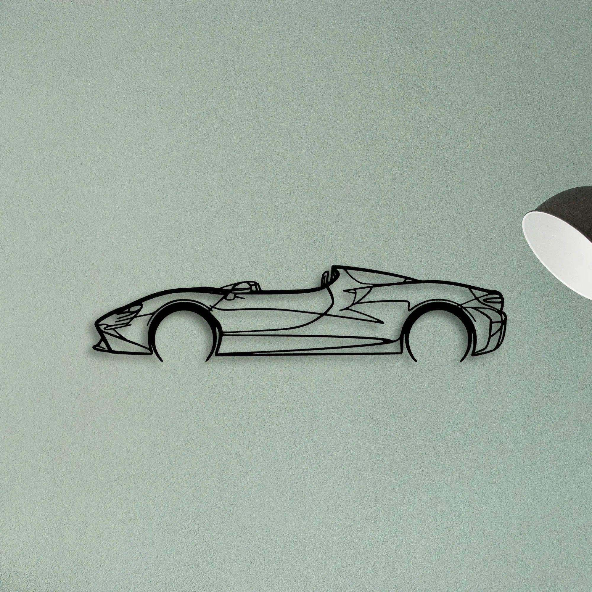 Elva 2022 Classic Silhouette Metal Wall Art - Tinvibe
