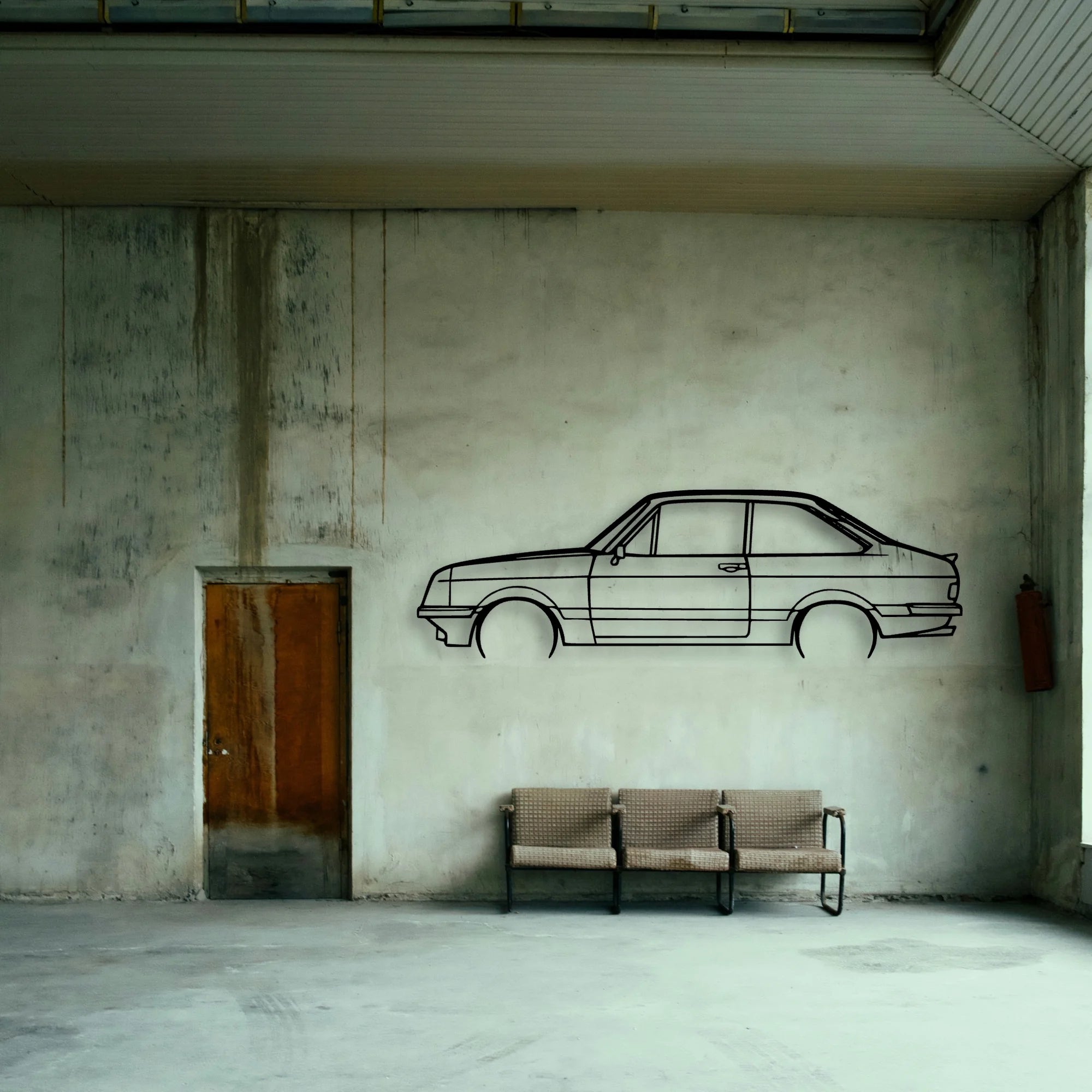 Escort MK2 RS2000 Classic Silhouette Metal Wall Art - Tinvibe