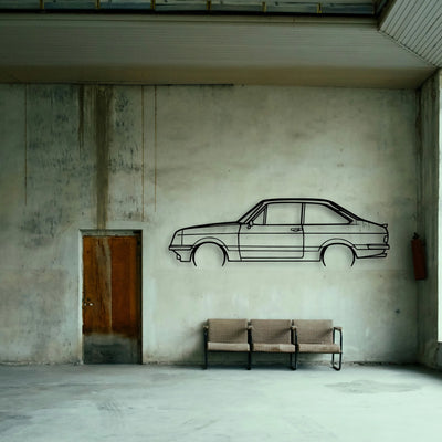 Escort MK2 RS2000 Classic Silhouette Metal Wall Art - Tinvibe