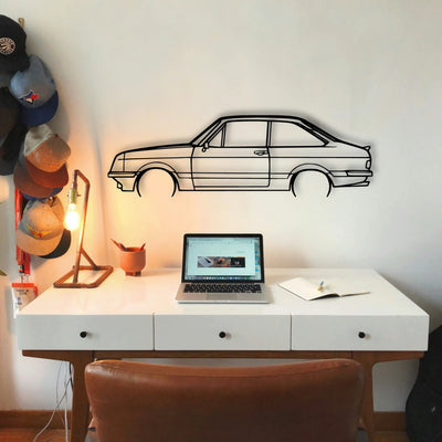Escort MK2 RS2000 Classic Silhouette Metal Wall Art - Tinvibe