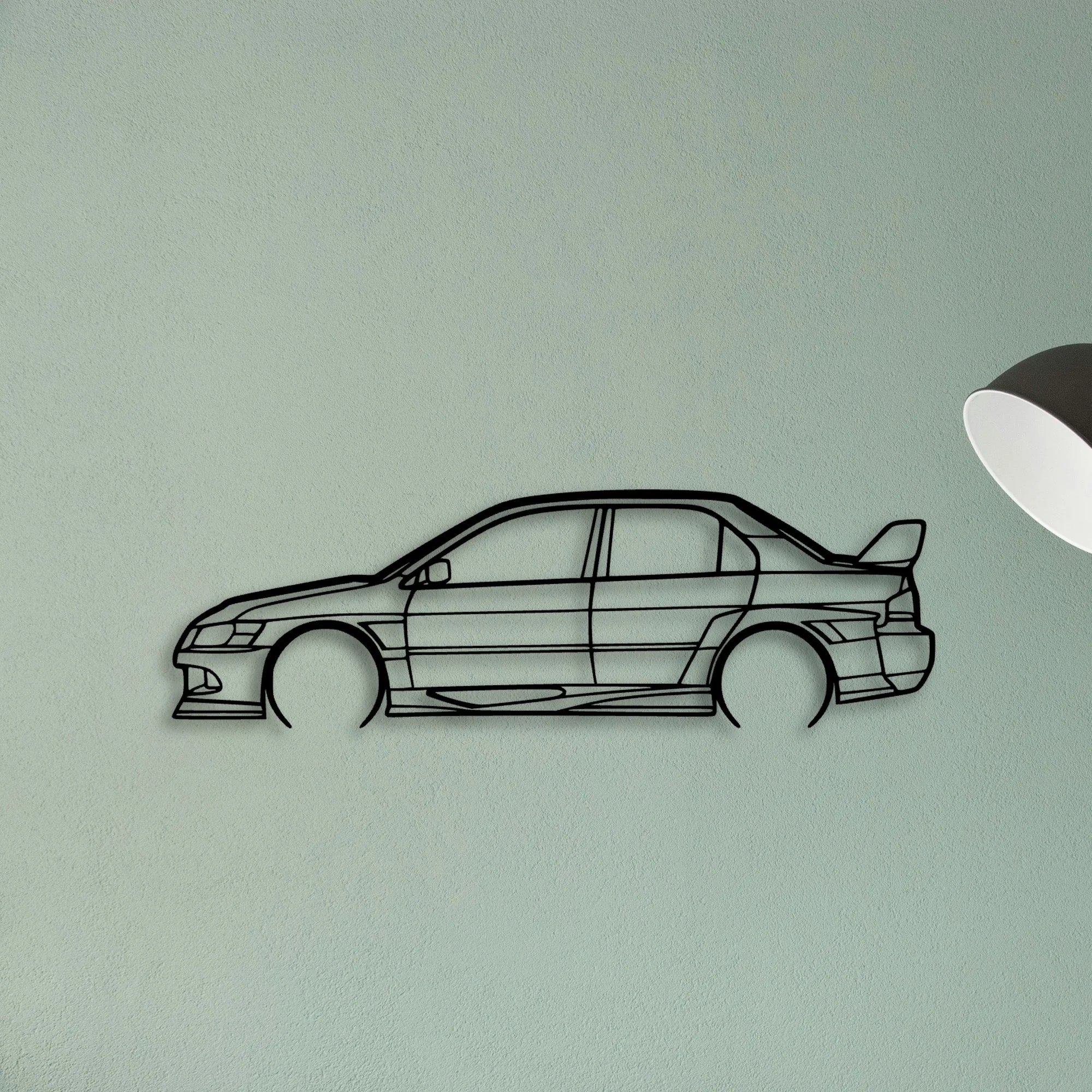 EVO VIII Widebody Classic Silhouette Metal Wall Art - Tinvibe