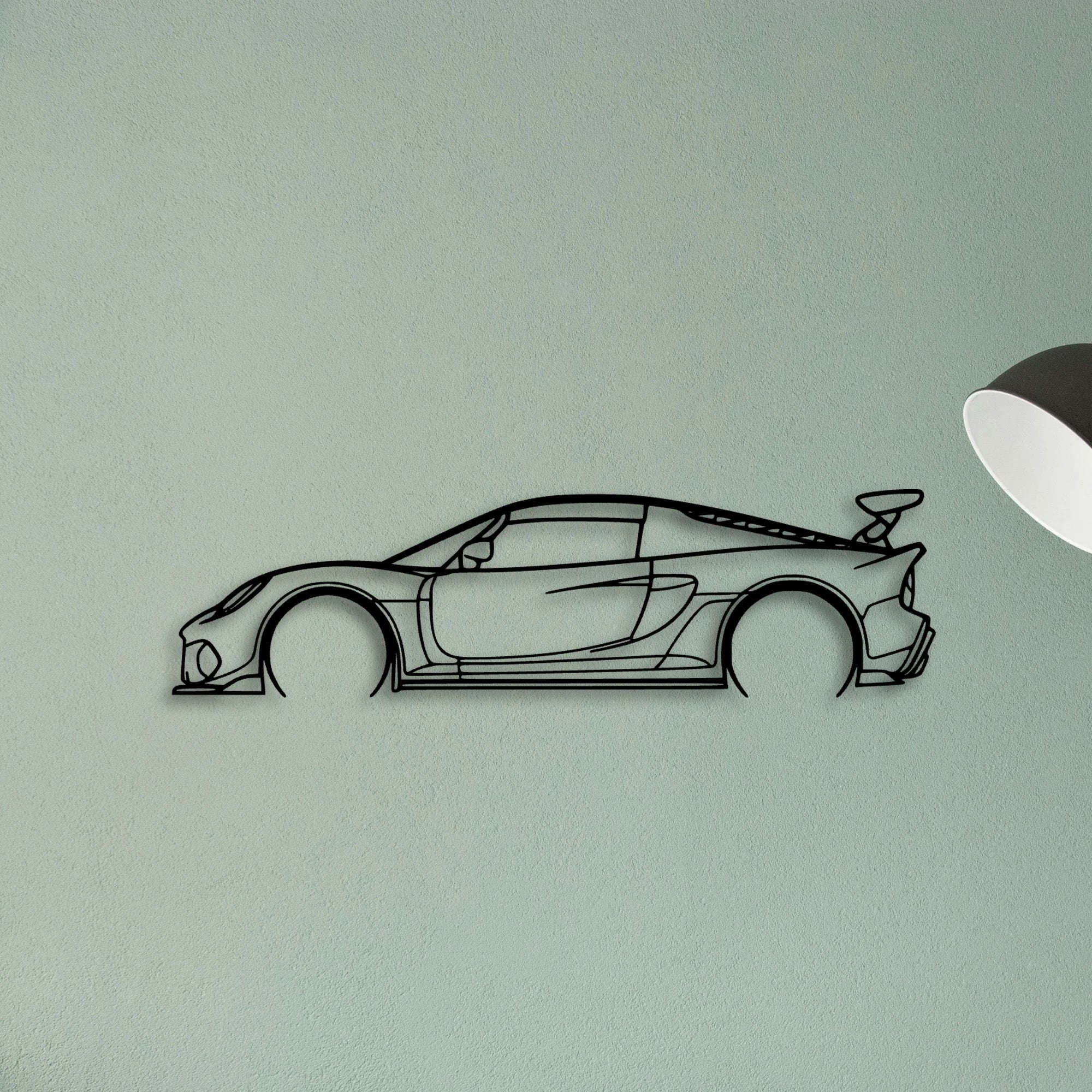 Exige 430 CUP 2020 Classic Silhouette Metal Wall Art - Tinvibe
