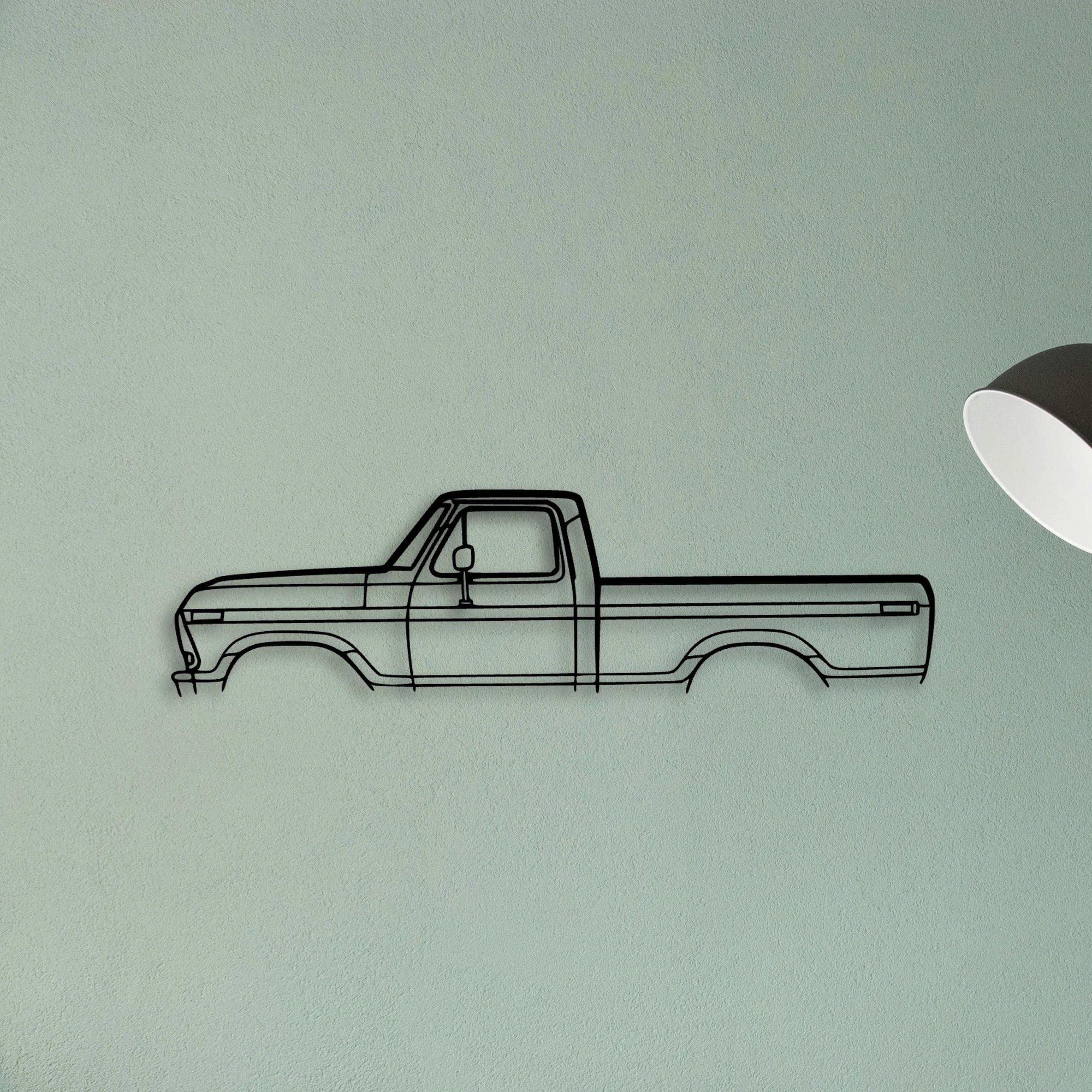 F 100 Classic Silhouette Metal Wall Art - Tinvibe