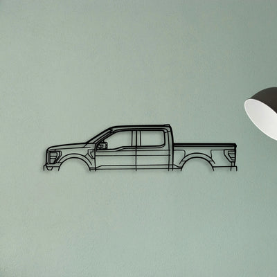 F 150 Tremor 2022 Classic Silhouette Metal Wall Art - Tinvibe