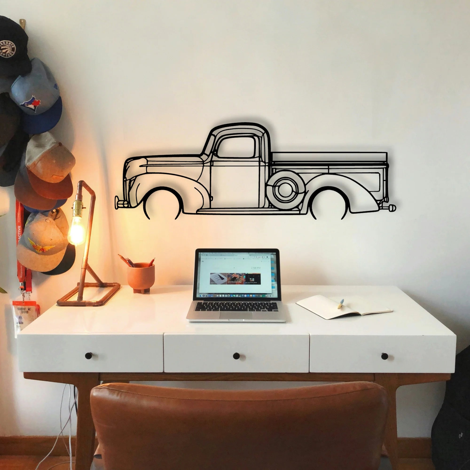 F100 1940 Classic Silhouette Metal Wall Art - Tinvibe