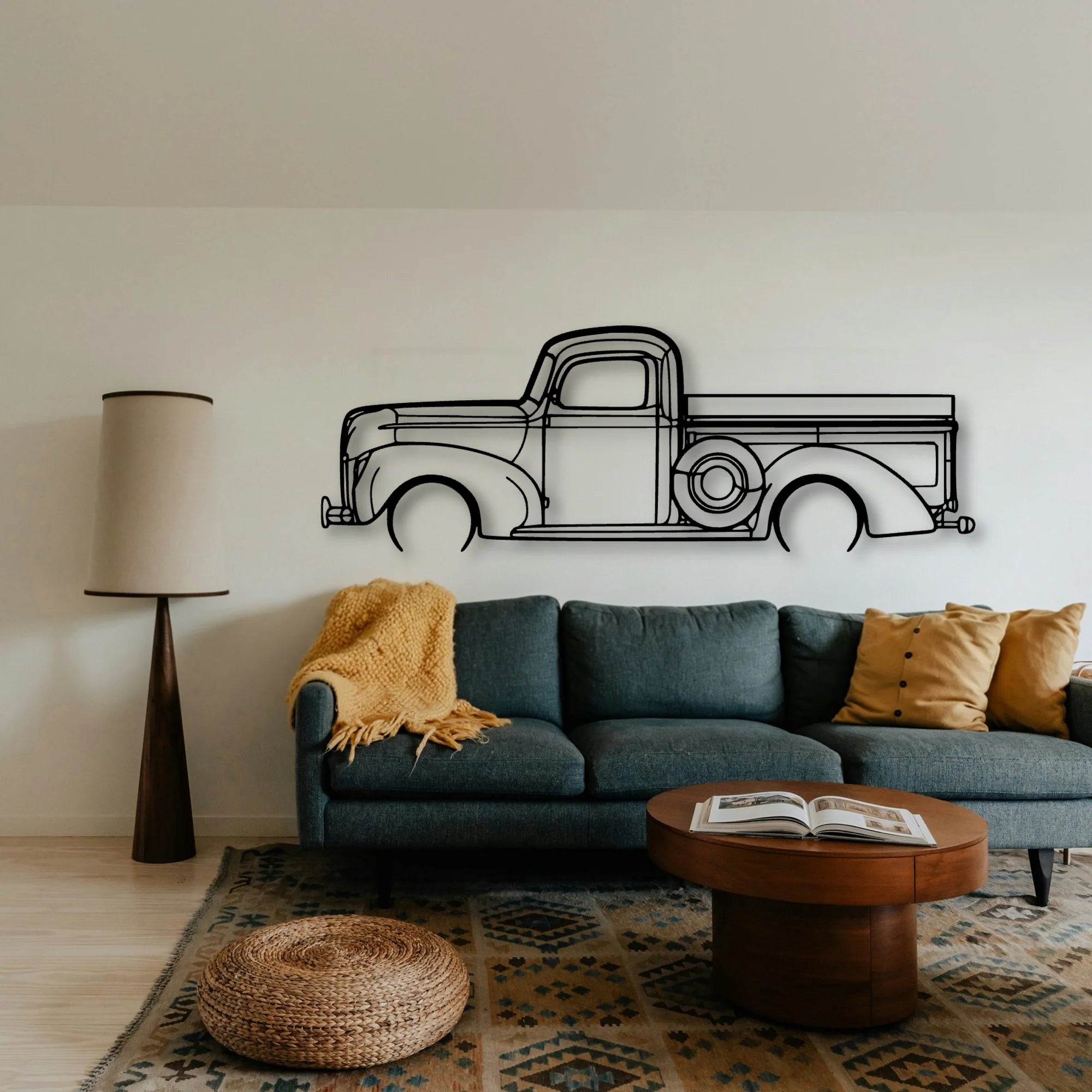 F100 1940 Classic Silhouette Metal Wall Art - Tinvibe