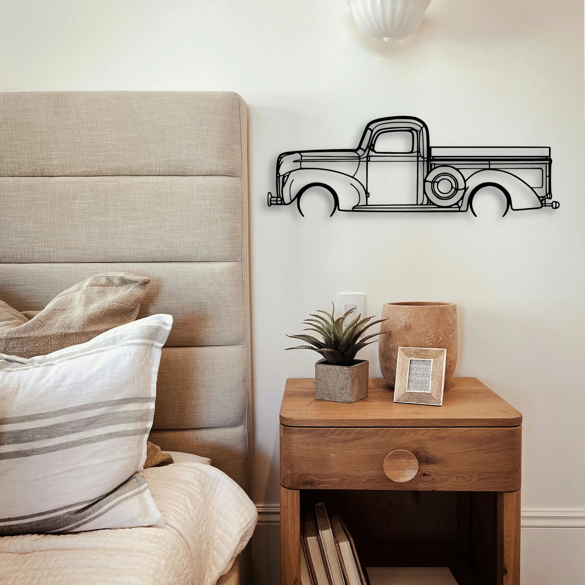 F100 1940 Classic Silhouette Metal Wall Art - Tinvibe