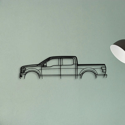 F150 Limited Classic Silhouette Metal Wall Art - Tinvibe