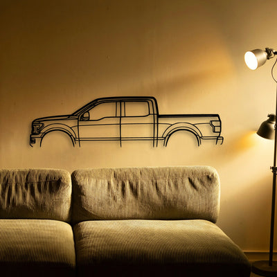 F150 Limited Classic Silhouette Metal Wall Art - Tinvibe