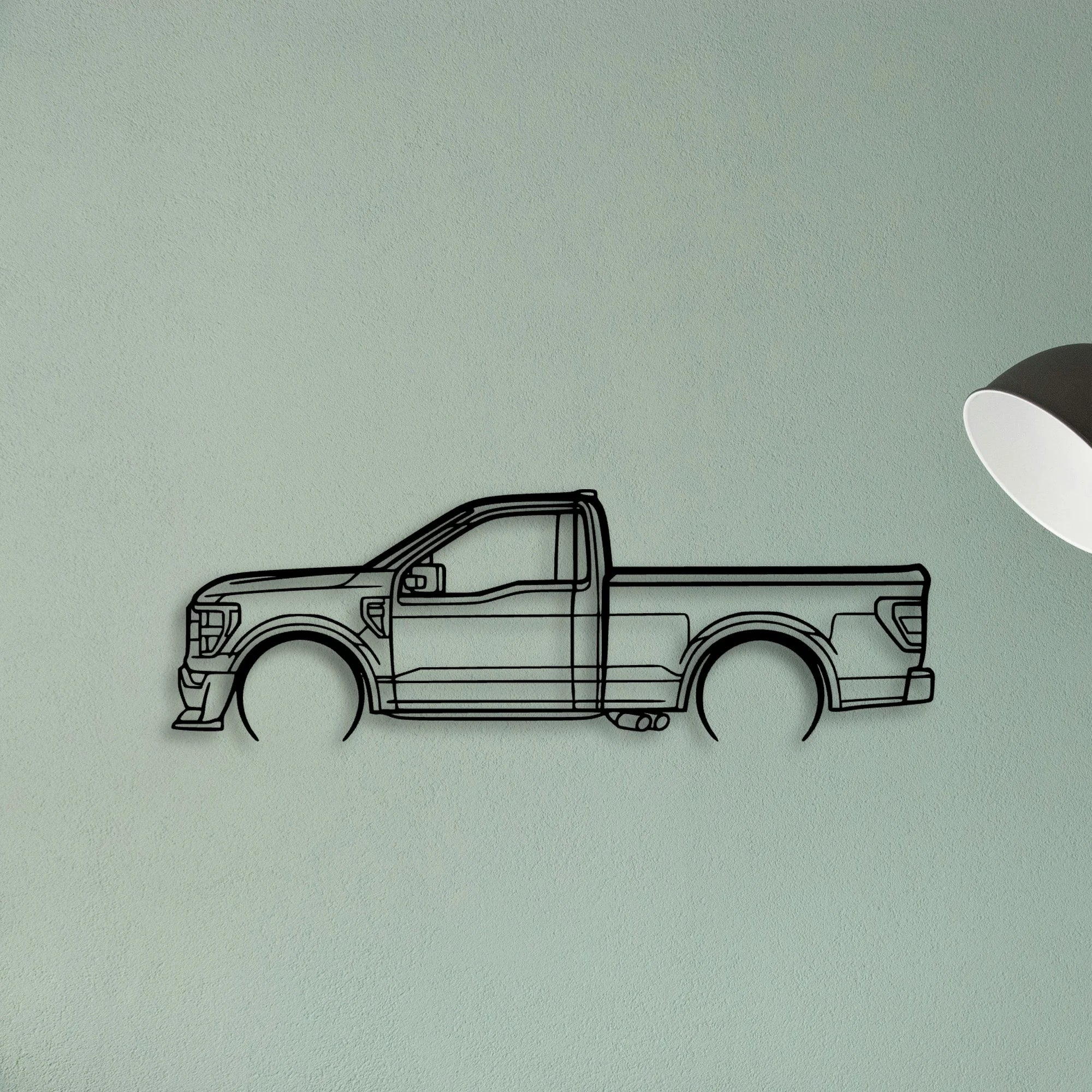 F150 SS Classic Silhouette Metal Wall Art - Tinvibe