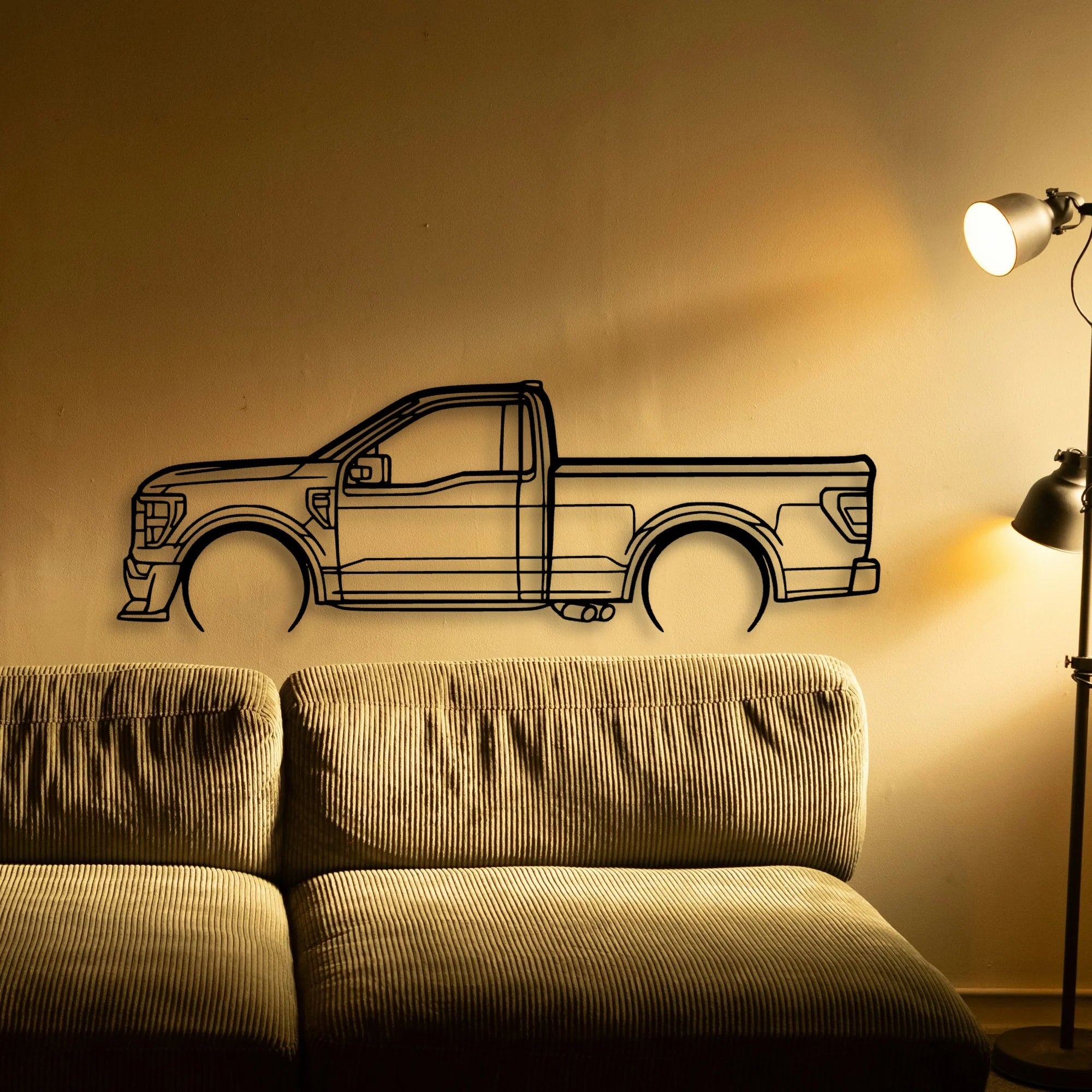 F150 SS Classic Silhouette Metal Wall Art - Tinvibe
