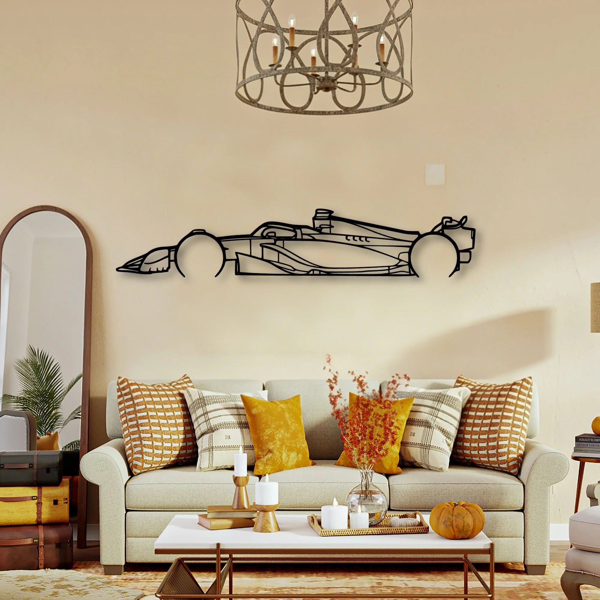 F1 2024 SF 24 Classic Silhouette Metal Wall Art - Tinvibe