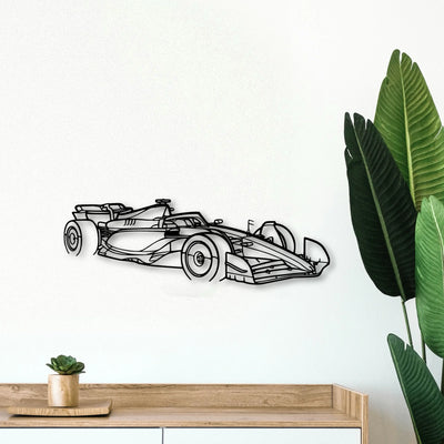 F1 2024 SF 24 Angle Classic Silhouette Metal Wall Art - Tinvibe