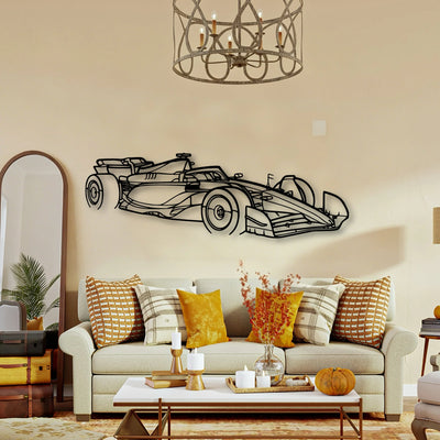 F1 2024 SF 24 Angle Classic Silhouette Metal Wall Art - Tinvibe