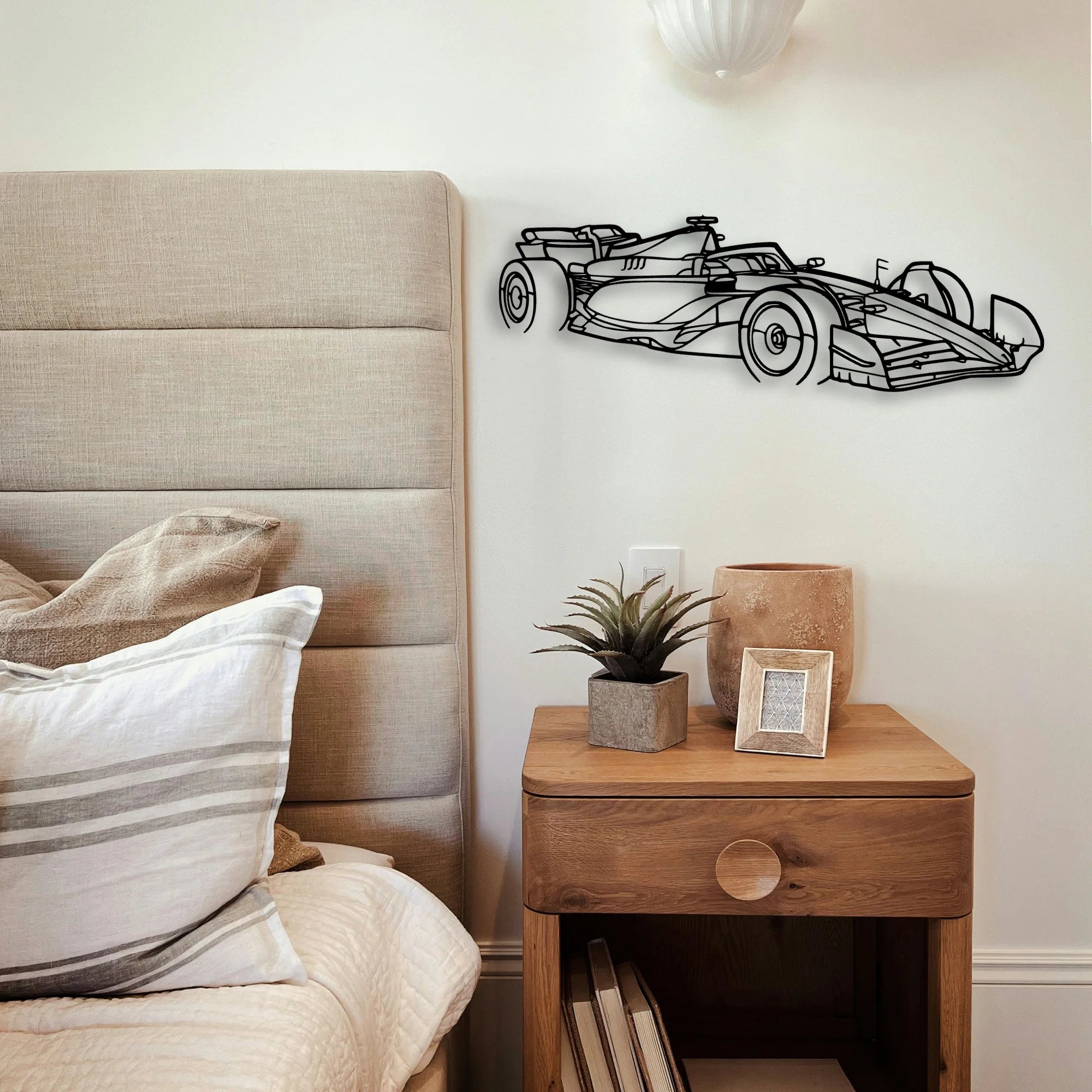 F1 2024 SF 24 Angle Classic Silhouette Metal Wall Art - Tinvibe