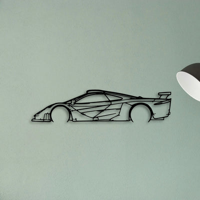 F1 GTR Longtail Classic Silhouette Metal Wall Art - Tinvibe