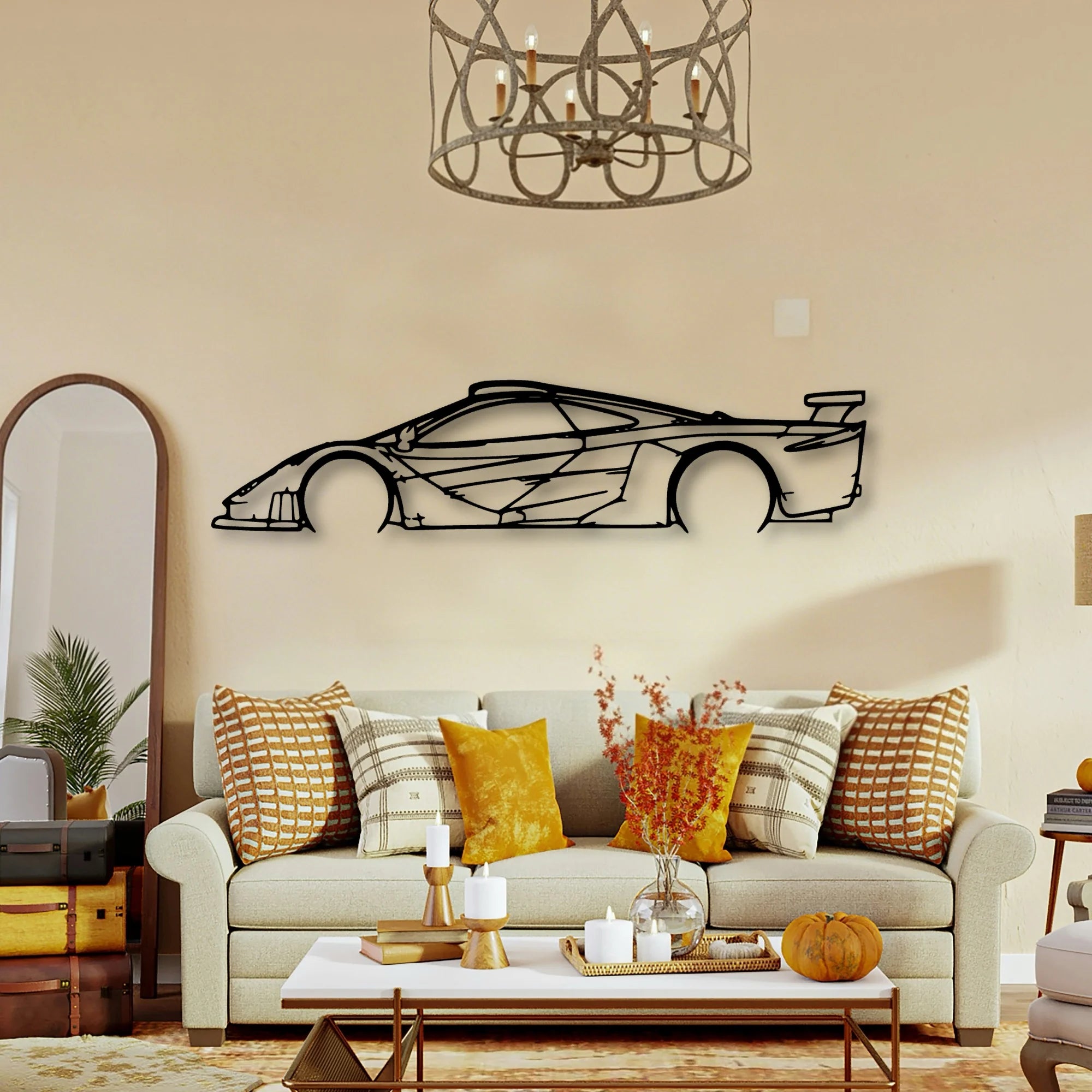 F1 GTR Longtail Classic Silhouette Metal Wall Art - Tinvibe