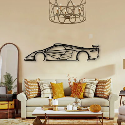 F1 GTR Longtail Classic Silhouette Metal Wall Art - Tinvibe
