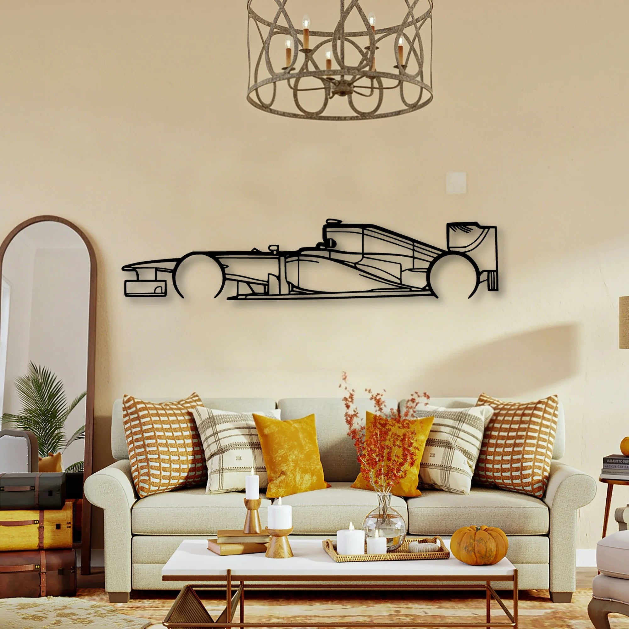 F1 RB8 2012 Classic Silhouette Metal Wall Art - Tinvibe