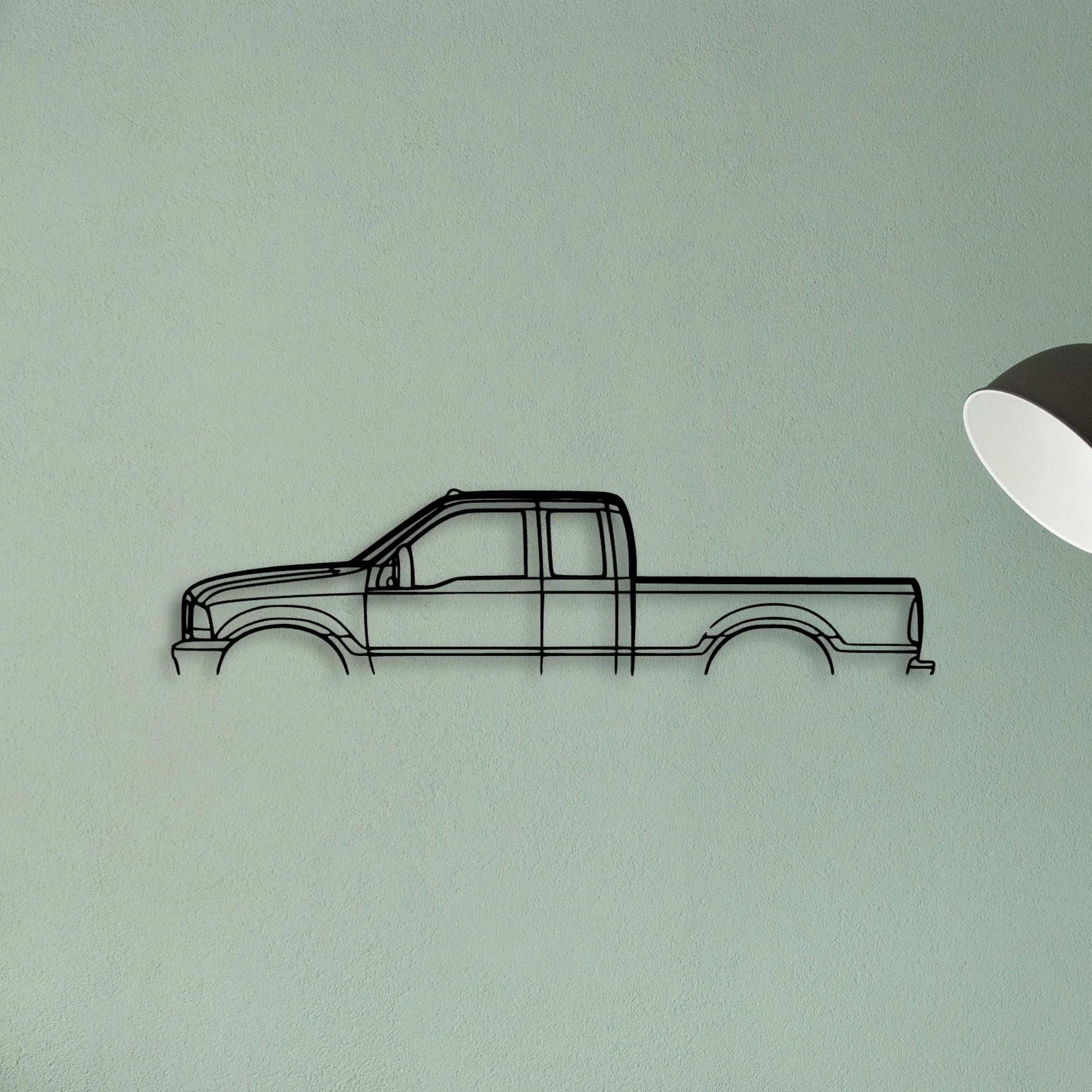 F350 2003 Classic Silhouette Metal Wall Art - Tinvibe