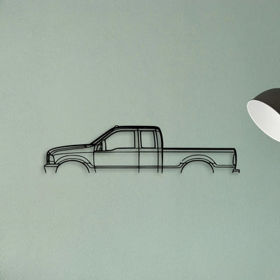 F350 2003 Classic Silhouette Metal Wall Art - Tinvibe