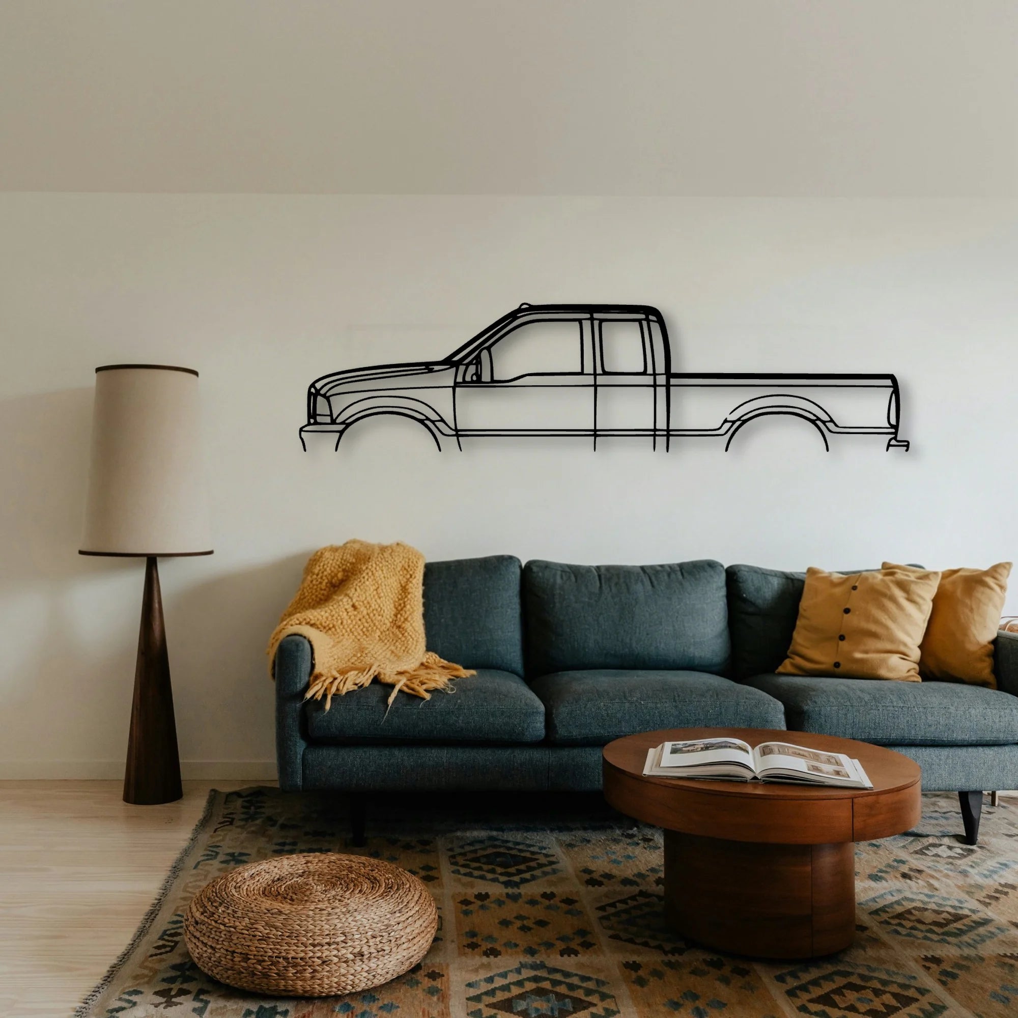 F350 2003 Classic Silhouette Metal Wall Art - Tinvibe