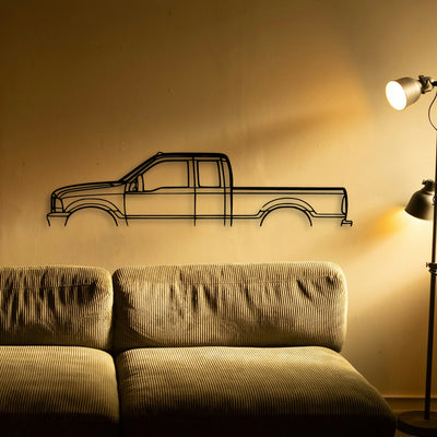 F350 2003 Classic Silhouette Metal Wall Art - Tinvibe