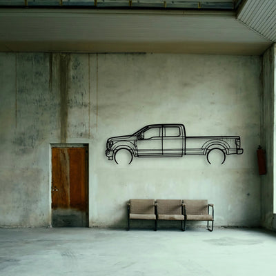 F350 2022 Platinum Classic Silhouette Metal Wall Art - Tinvibe