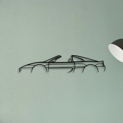 F355 GTS Classic Silhouette Metal Wall Art - Tinvibe