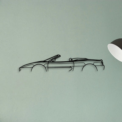 F355 Spider Classic Silhouette Metal Wall Art - Tinvibe