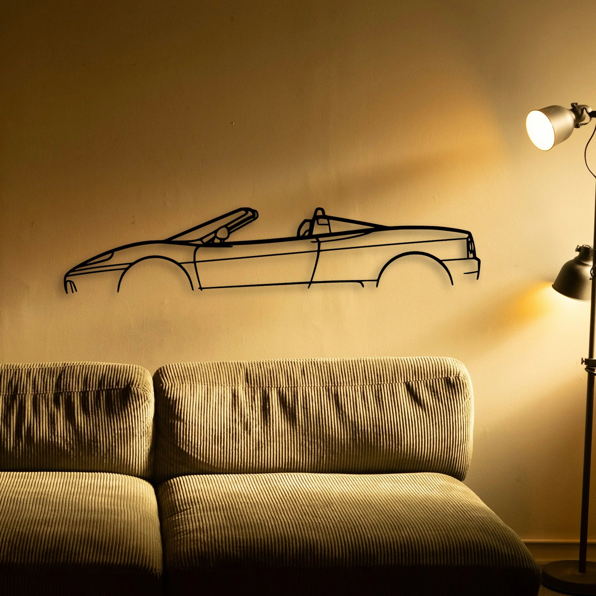 F360 Spyder Classic Silhouette Metal Wall Art - Tinvibe