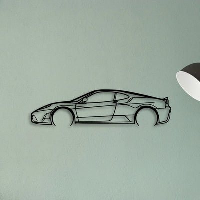 F430 Scuderia Classic Silhouette Metal Wall Art - Tinvibe