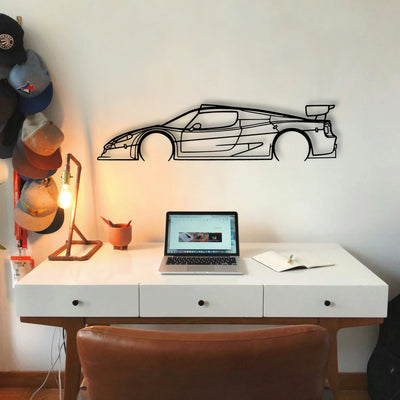 F50 GT Classic Silhouette Metal Wall Art - Tinvibe