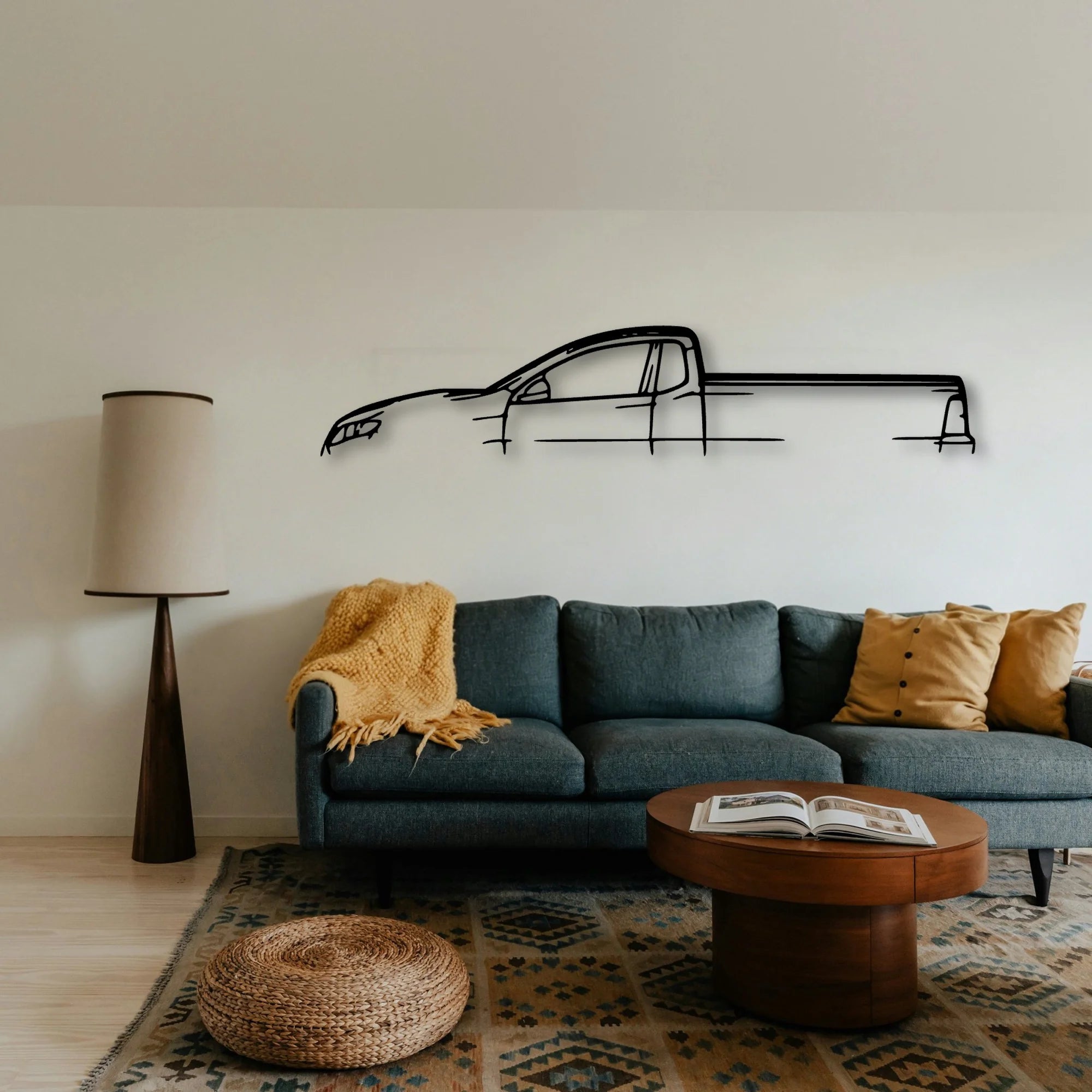 F6 Falcon UTE Classic Silhouette Metal Wall Art - Tinvibe