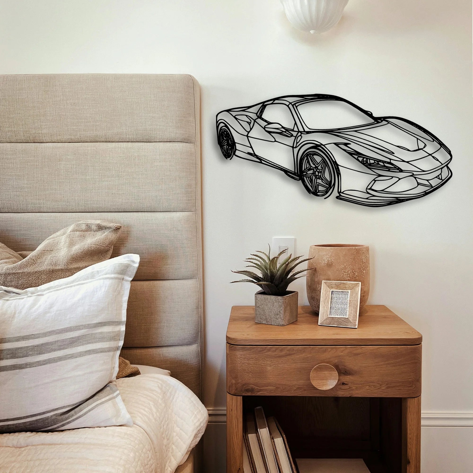 F8 Tributo Angle Classic Silhouette Metal Wall Art - Tinvibe