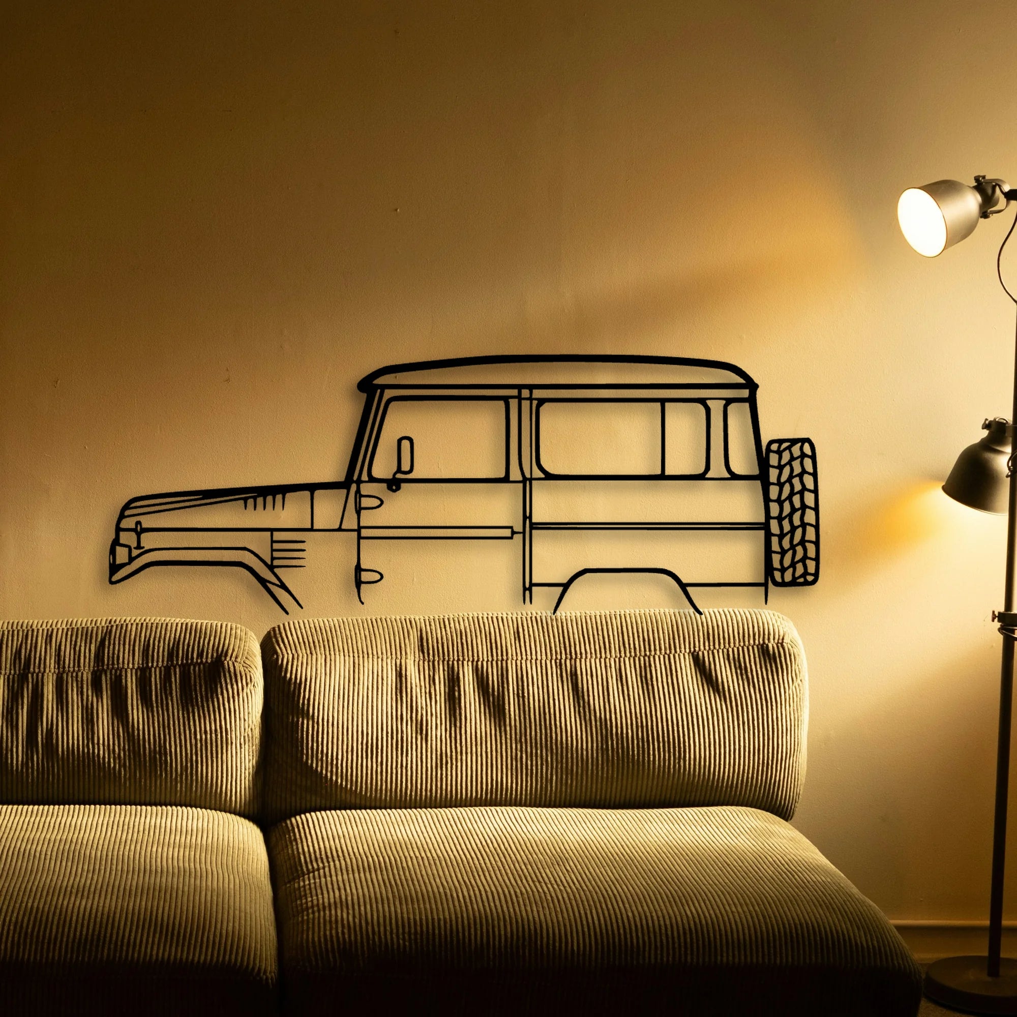 FJ40 1978 Classic Silhouette Metal Wall Art - Tinvibe