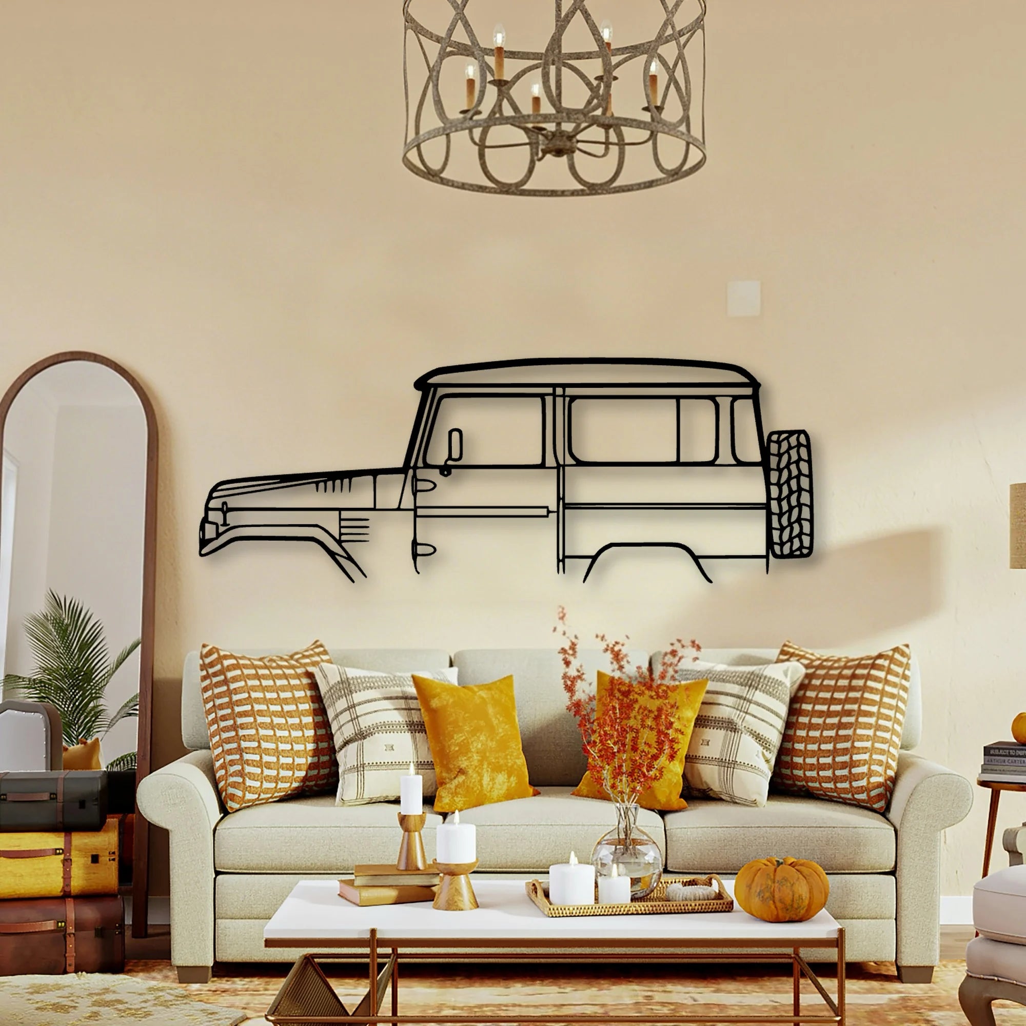 FJ40 1978 Classic Silhouette Metal Wall Art - Tinvibe