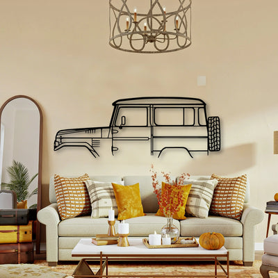 FJ40 1978 Classic Silhouette Metal Wall Art - Tinvibe