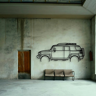 FJ Cruiser 2008 Classic Silhouette Metal Wall Art - Tinvibe