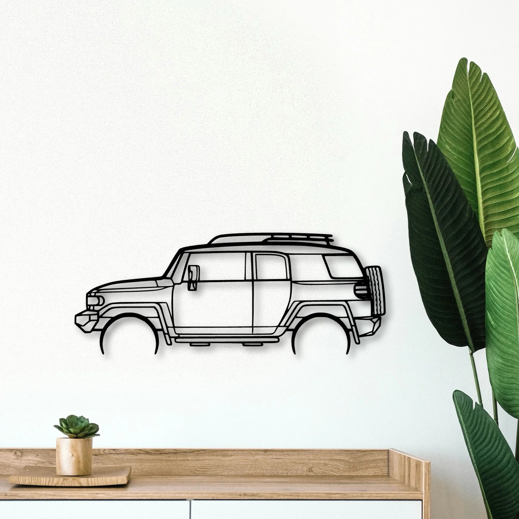 FJ Cruiser 2008 Classic Silhouette Metal Wall Art - Tinvibe