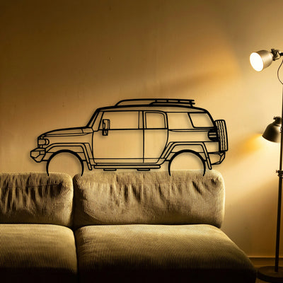 FJ Cruiser 2008 Classic Silhouette Metal Wall Art - Tinvibe
