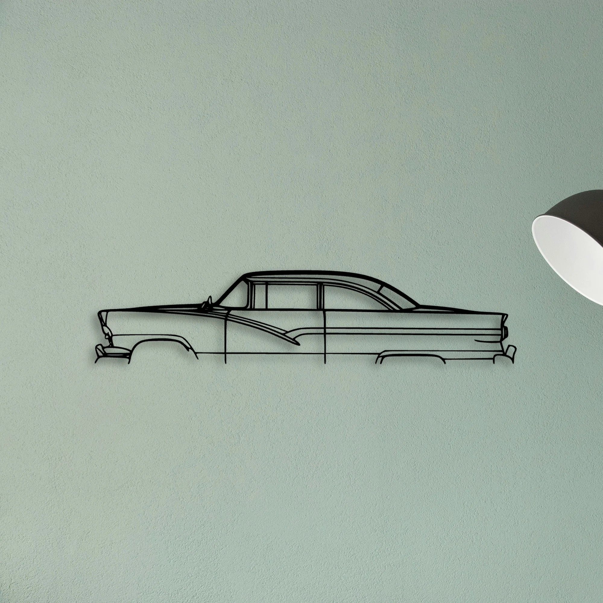 Fairlane 1956 Classic Silhouette Metal Wall Art - Tinvibe