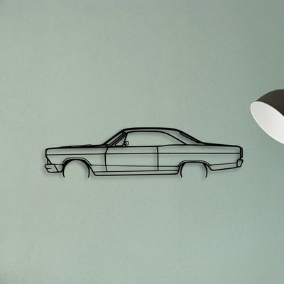 Fairlane 1966 Classic Silhouette Metal Wall Art - Tinvibe