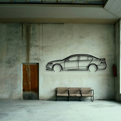 Falcon XR6 Classic Silhouette Metal Wall Art - Tinvibe