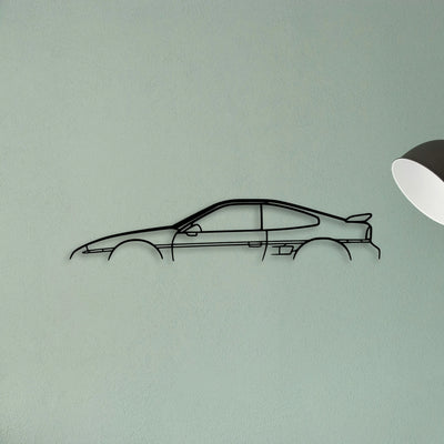 Fiero 1987 Classic Silhouette Metal Wall Art - Tinvibe