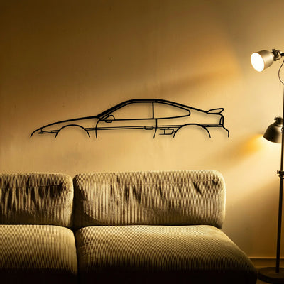 Fiero 1987 Classic Silhouette Metal Wall Art - Tinvibe