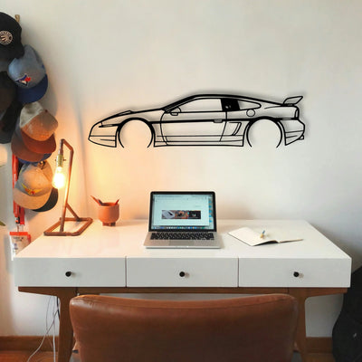 Fiero GT 1987 Classic Silhouette Metal Wall Art - Tinvibe